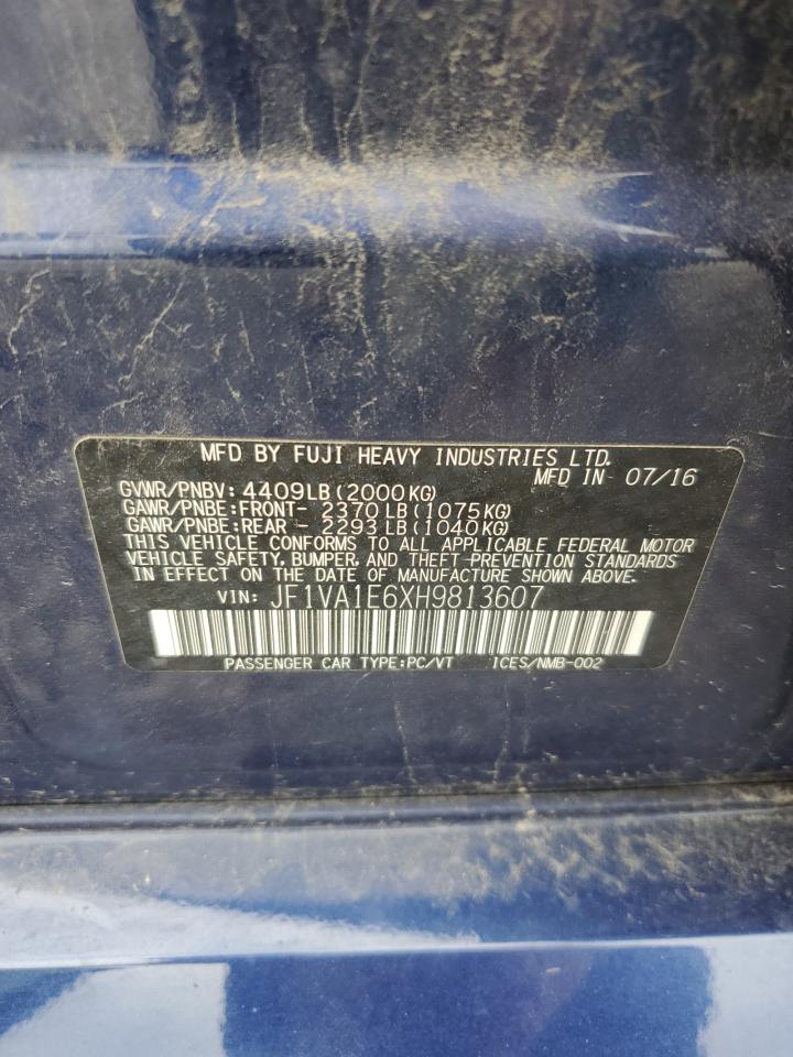 2017 Subaru Wrx Premium VIN: JF1VA1E6XH9813607 Lot: 56387405