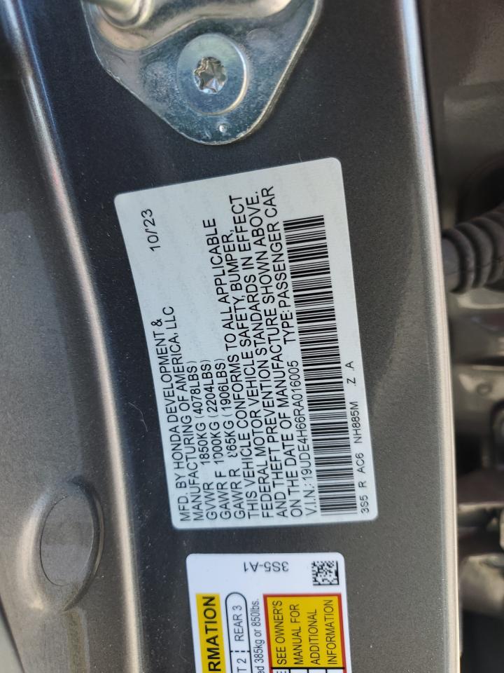 2024 Acura Integra A-Spec Tech VIN: 19UDE4H66RA016005 Lot: 58864775
