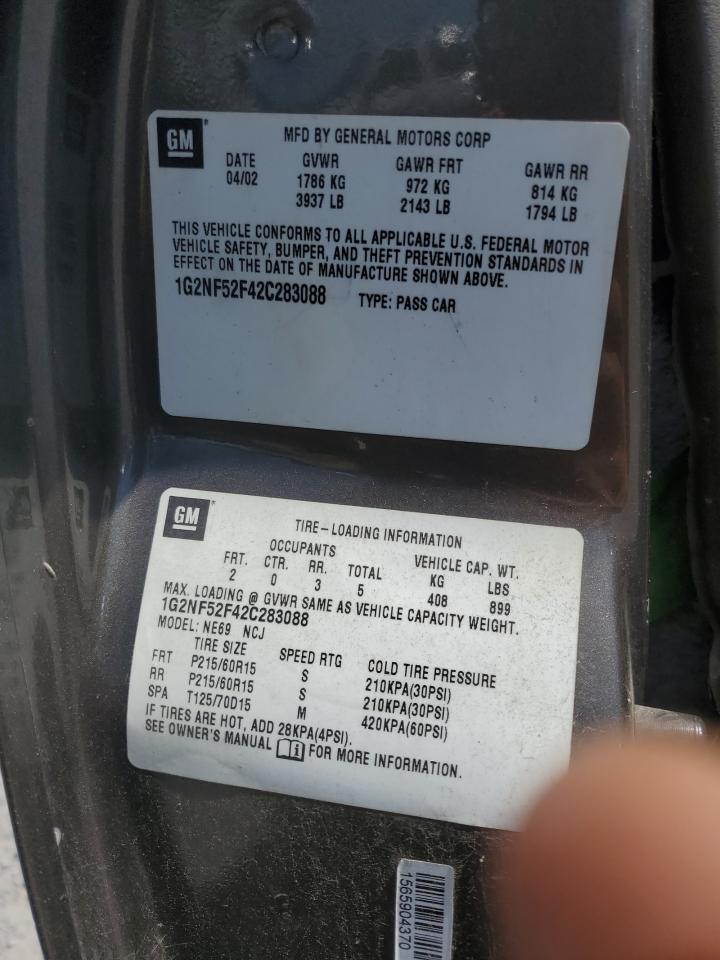 2002 Pontiac Grand Am Se1 VIN: 1G2NF52F42C283088 Lot: 57897425