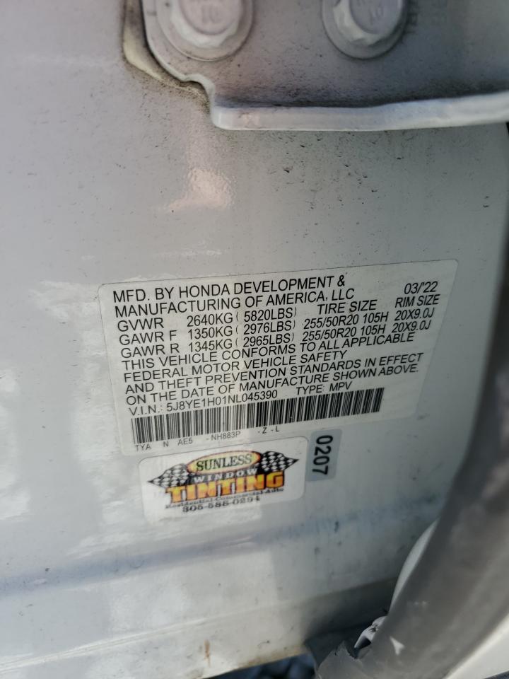2022 Acura Mdx A-Spec VIN: 5J8YE1H01NL045390 Lot: 57468305