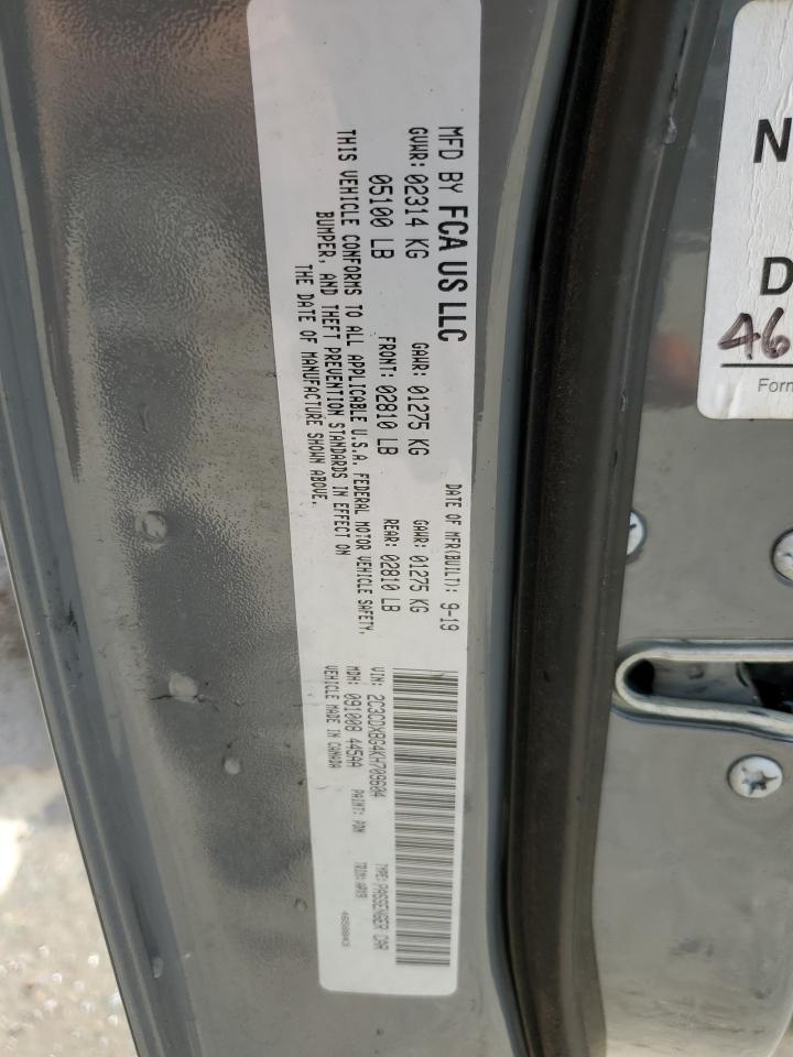 2019 Dodge Charger Sxt VIN: 2C3CDXBG4KH709604 Lot: 56802055