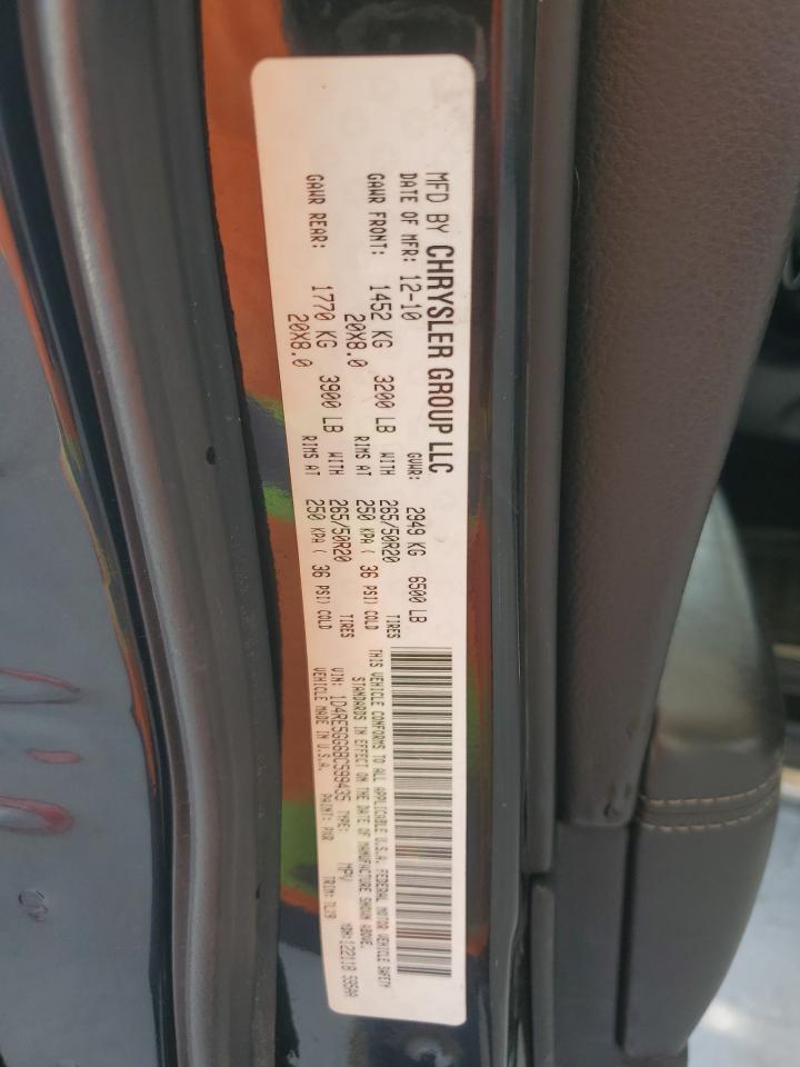 2011 Dodge Durango Citadel VIN: 1D4RE5GG6BC599435 Lot: 55941165