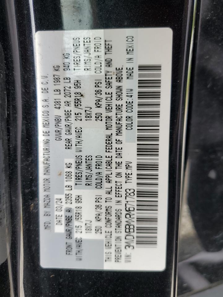 2024 Mazda Cx-30 Select VIN: 3MVDMBBMXRM671783 Lot: 55859495