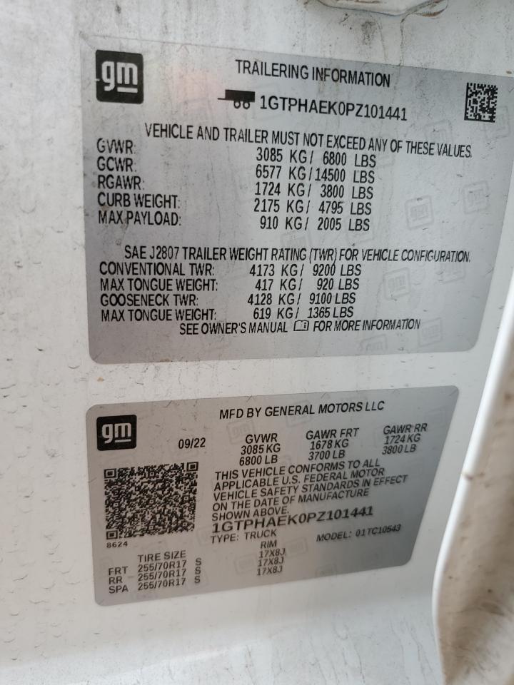 1GTPHAEK0PZ101441 2023 GMC Sierra C1500