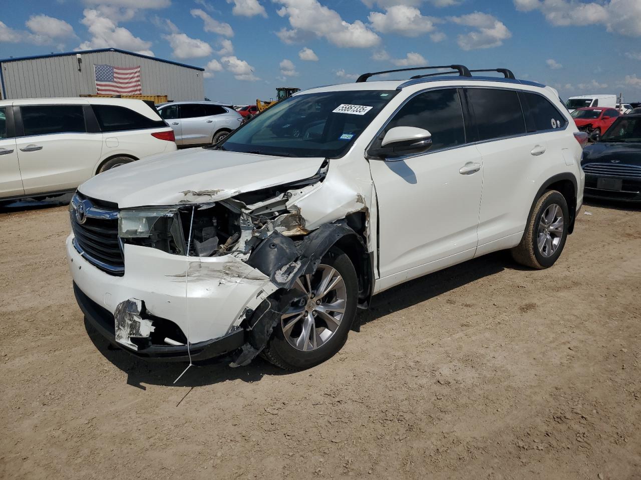 2015 Toyota Highlander Xle de vânzare în Amarillo, TX - Side