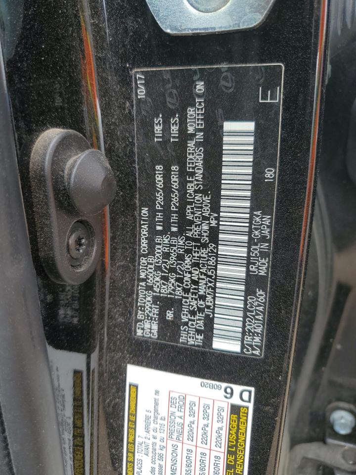 2018 Lexus Gx 460 VIN: JTJBM7FX7J5186129 Lot: 57268635