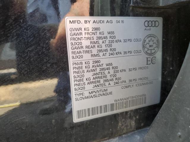 2017 AUDI Q7 TECHNIK S-LINE