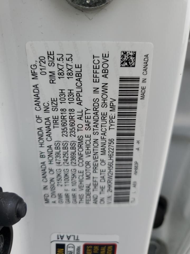 2020 Honda Cr-V Ex VIN: 2HKRW2H56LH622756 Lot: 56529495