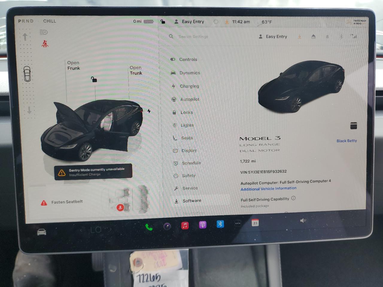 2025 Tesla Model 3 VIN: 5YJ3E1EB1SF932632 Lot: 56929695