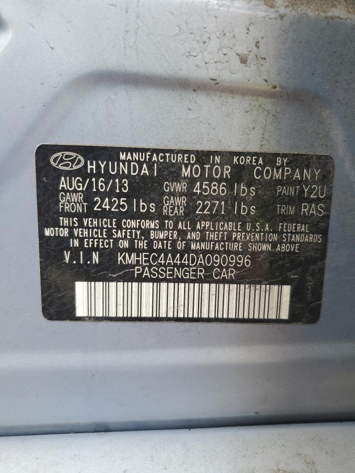 2013 Hyundai Sonata Hybrid VIN: KMHEC4A44DA090996 Lot: 56651375
