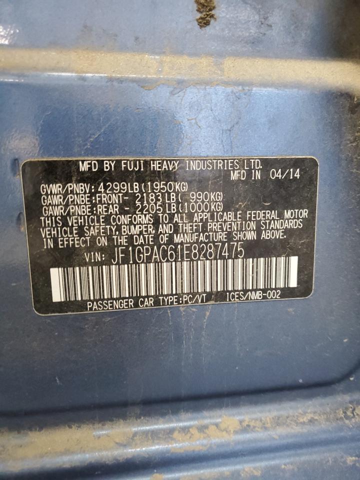 2014 Subaru Impreza Premium VIN: JF1GPAC61E8287475 Lot: 58449485