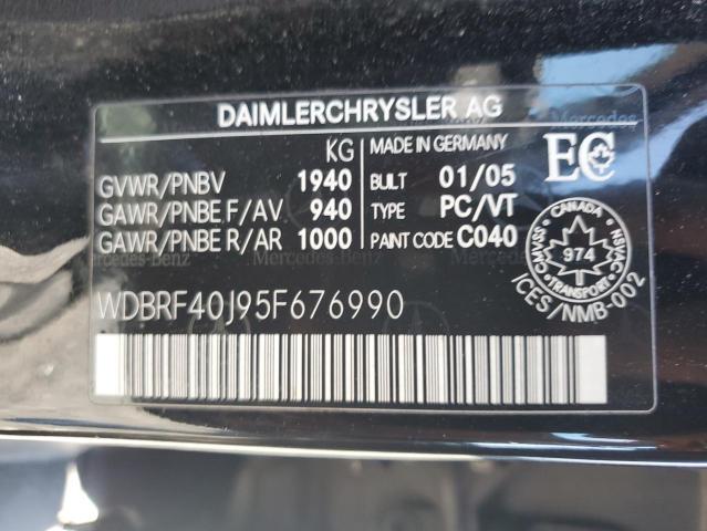 2005 MERCEDES-BENZ C 230K SPORT SEDAN  