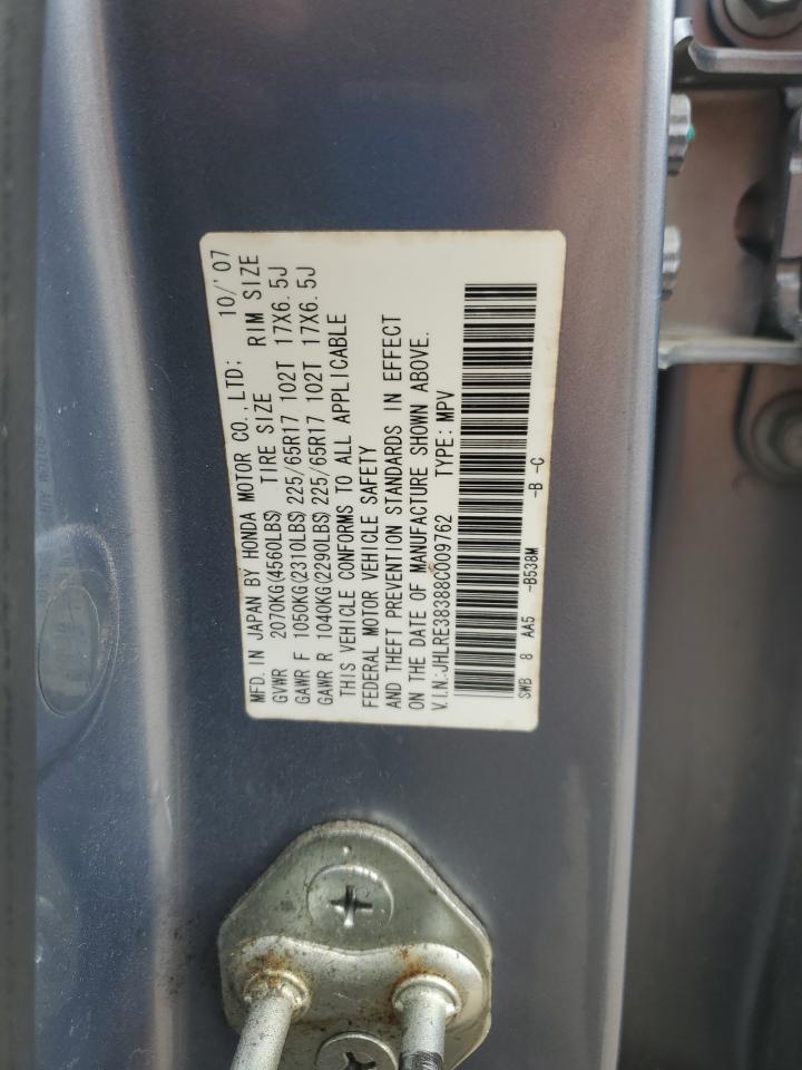 2008 Honda Cr-V Lx VIN: JHLRE38388C009762 Lot: 57683945