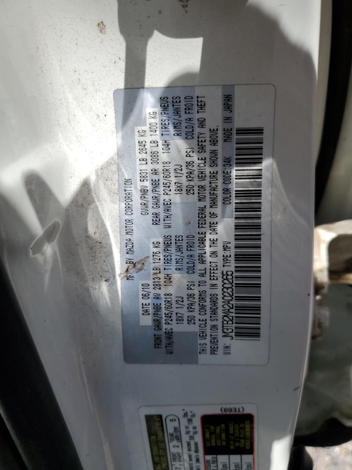 2010 Mazda Cx-9 VIN: JM3TB2MA2A0230265 Lot: 55886405