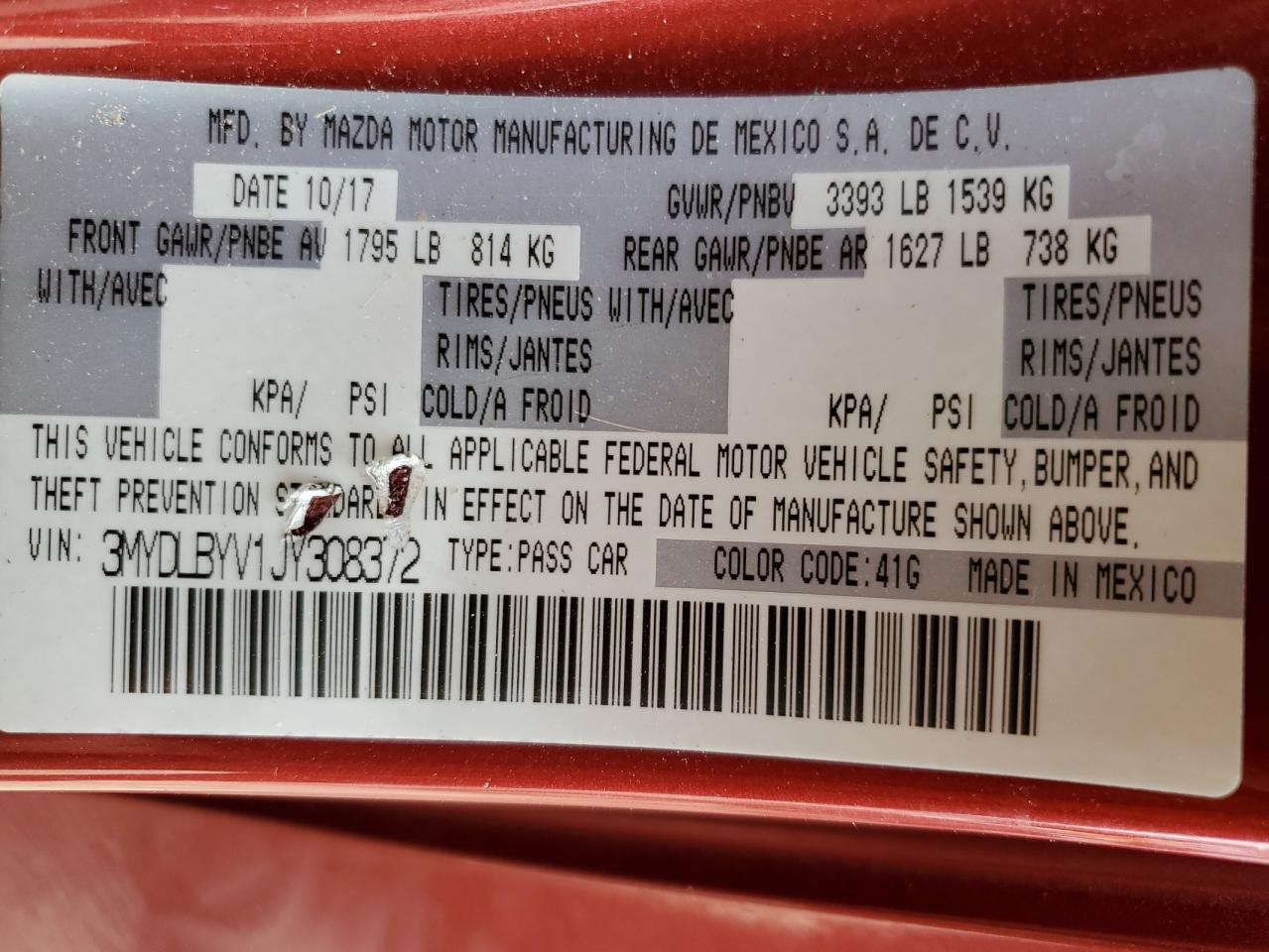 2018 Toyota Yaris Ia VIN: 3MYDLBYV1JY308372 Lot: 57300425
