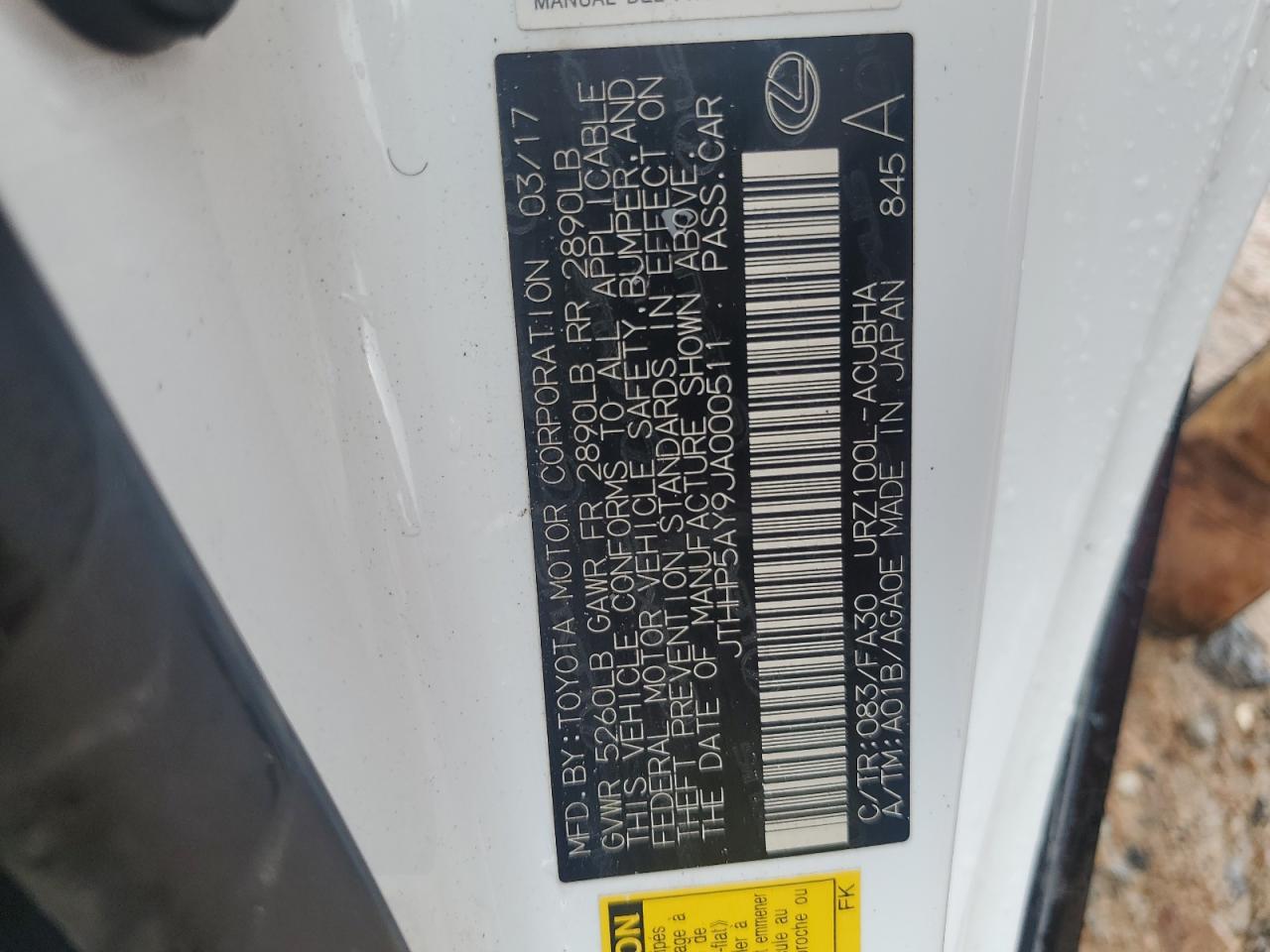 2018 Lexus Lc 500 VIN: JTHHP5AY9JA000511 Lot: 56980995