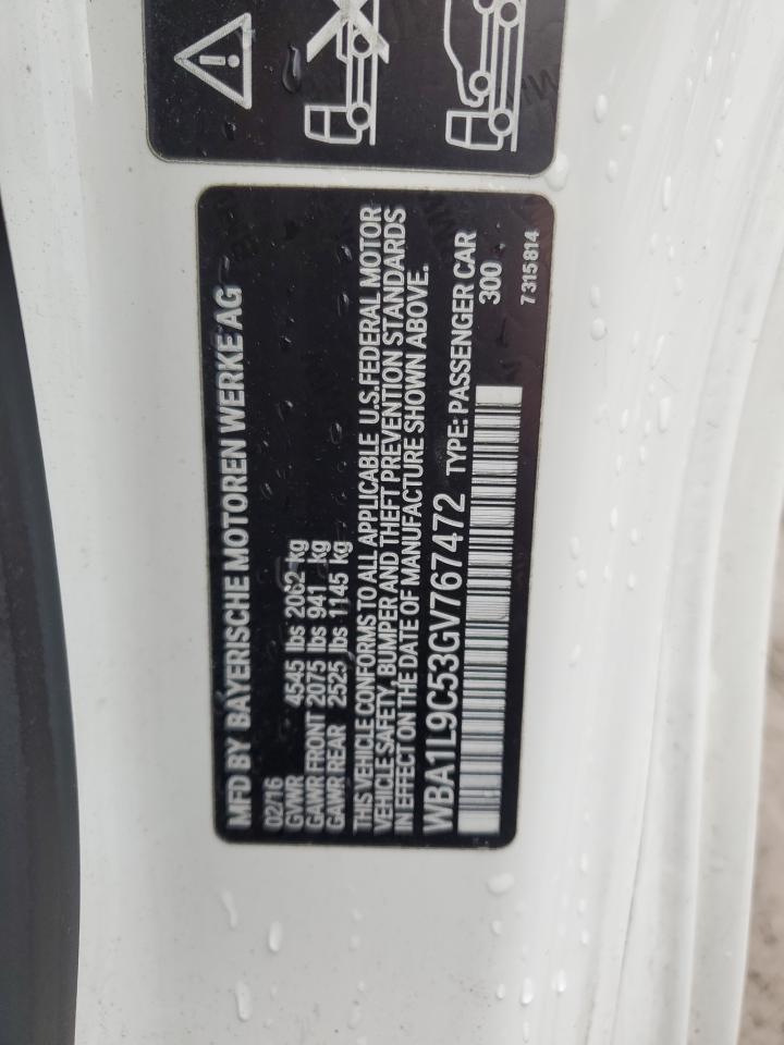 2016 BMW 228 Xi Sulev VIN: WBA1L9C53GV76742 Lot: 57300305