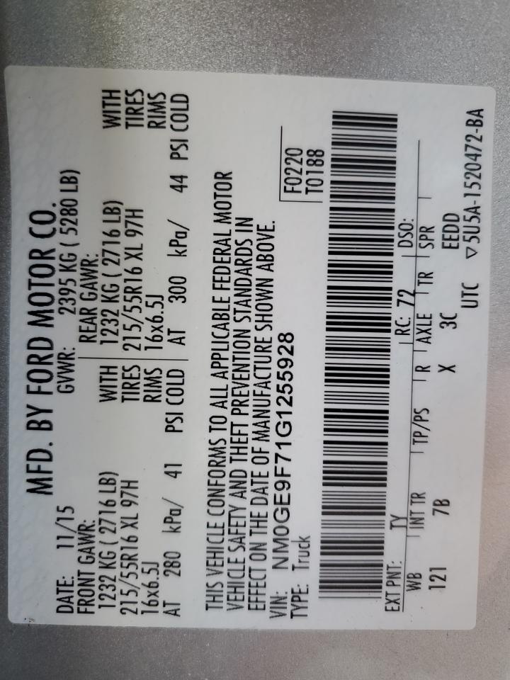 2016 Ford Transit Connect Xlt VIN: NM0GE9F71G1255928 Lot: 55598885