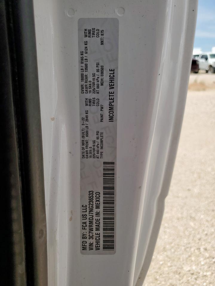 2022 Ram 5500 VIN: 3C7WRMDJ7NG236533 Lot: 53829715