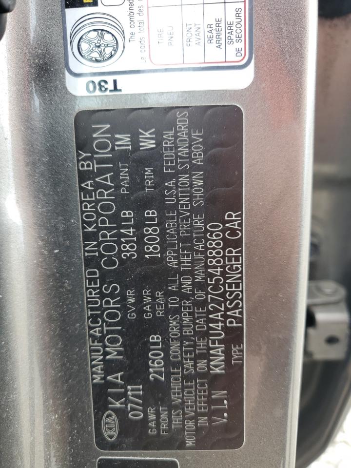 2012 Kia Forte Ex VIN: KNAFU4A27C5488860 Lot: 59270035