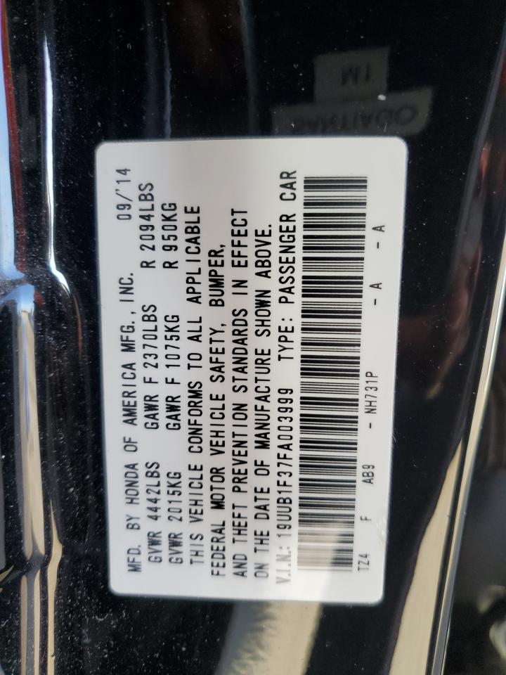 2015 Acura Tlx VIN: 19UUB1F37FA003999 Lot: 59149845
