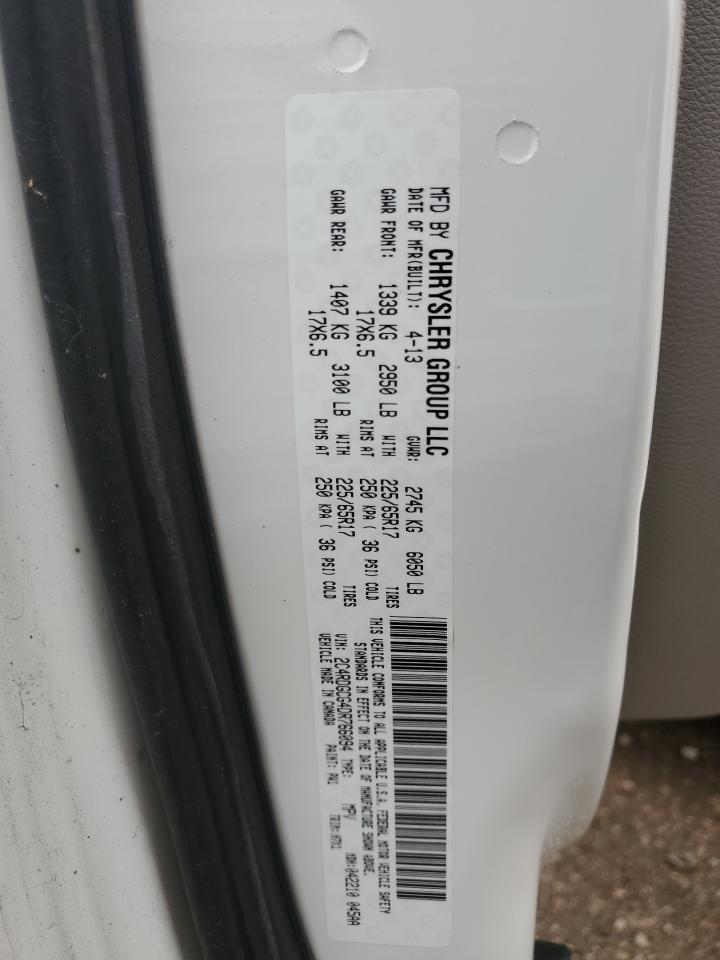 2013 Dodge Grand Caravan Sxt VIN: 2C4RDGCG4DR766094 Lot: 55265835