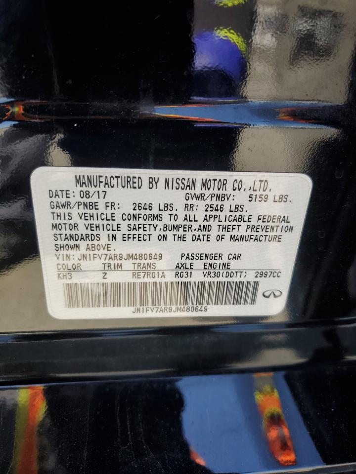 2018 Infiniti Q50 Red Sport 400 VIN: JN1FV7AR9JM480649 Lot: 55341995