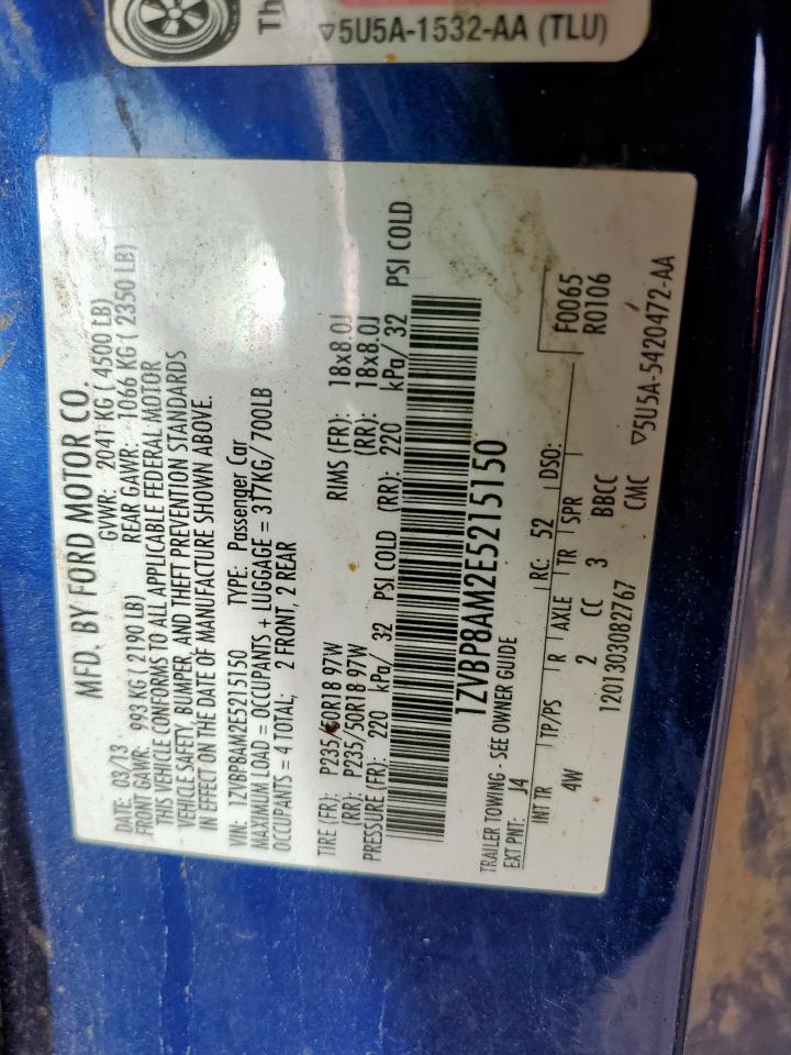 2014 Ford Mustang VIN: 1ZVBP8AM2E5215150 Lot: 56136135