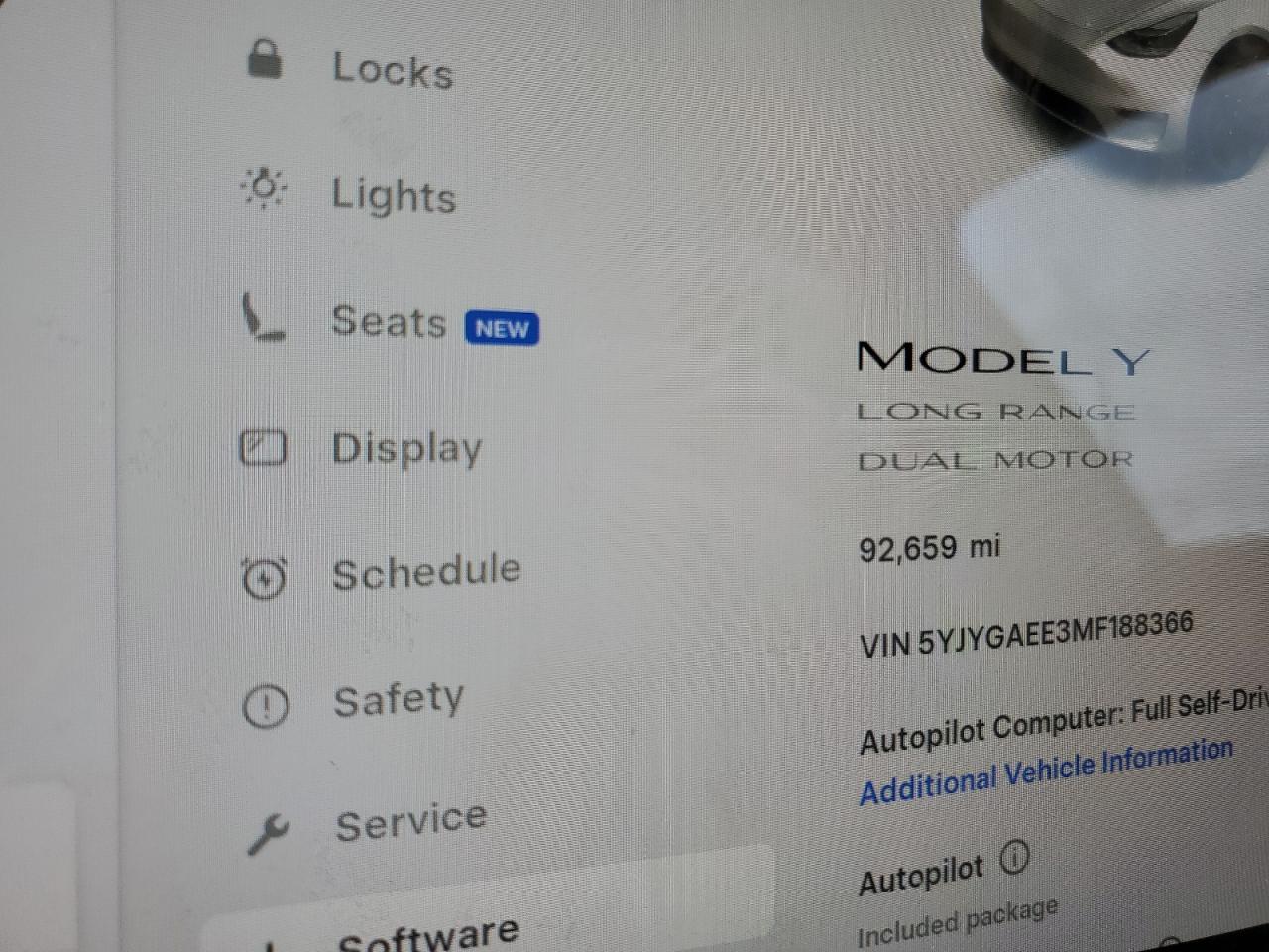 2021 Tesla Model Y VIN: 5YJYGAEE3MF188366 Lot: 57140205