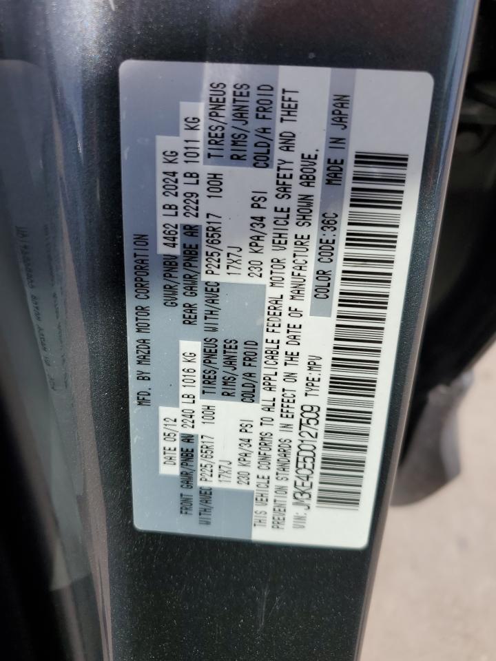 2013 Mazda Cx-5 Touring VIN: JM3KE4CE5D0127509 Lot: 56759185