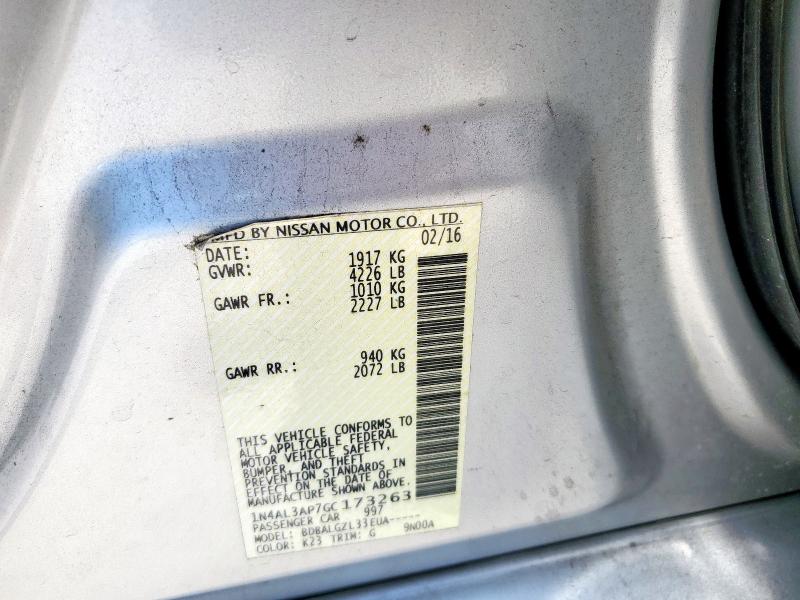 2016 NISSAN ALTIMA 2.5  