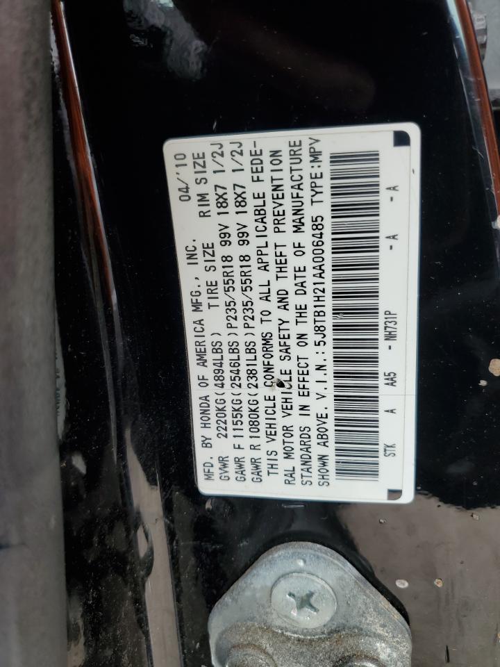 2010 Acura Rdx VIN: 5J8TB1H21AA006485 Lot: 56583105