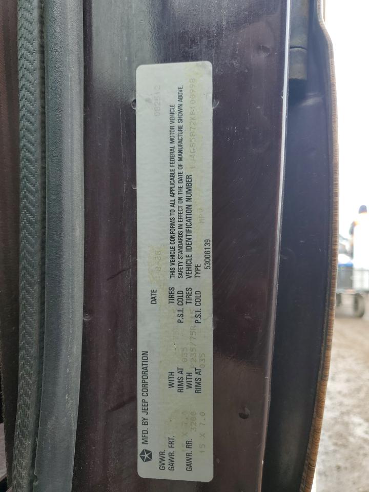 1989 Jeep Grand Wagoneer VIN: 1J4GS5872KP100998 Lot: 58515245