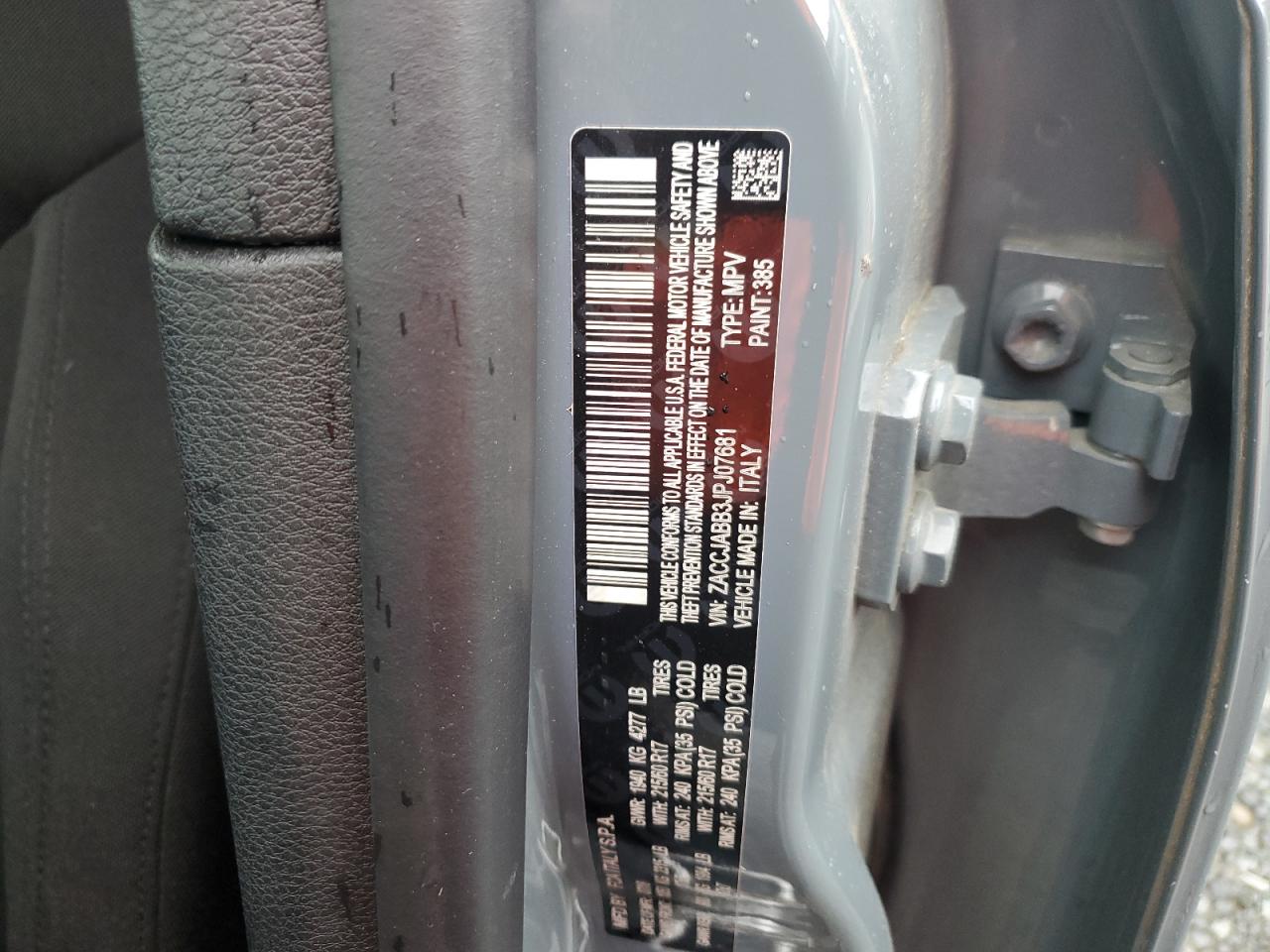 2018 Jeep Renegade Latitude VIN: ZACCJABB3JPJ07681 Lot: 56528005