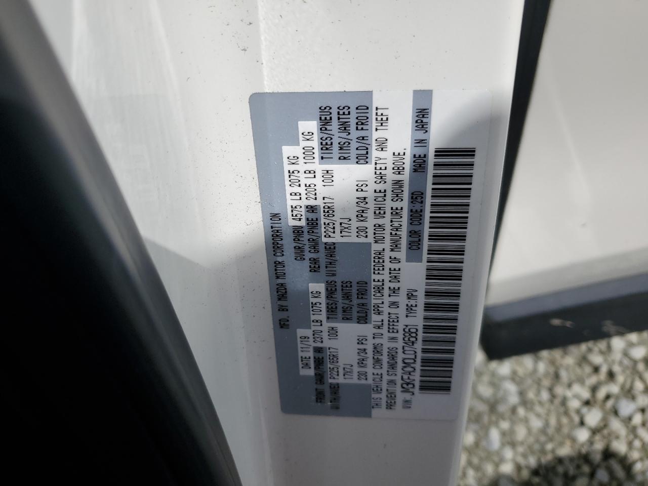 2020 Mazda Cx-5 Touring VIN: JM3KFACM0L0746861 Lot: 56949555