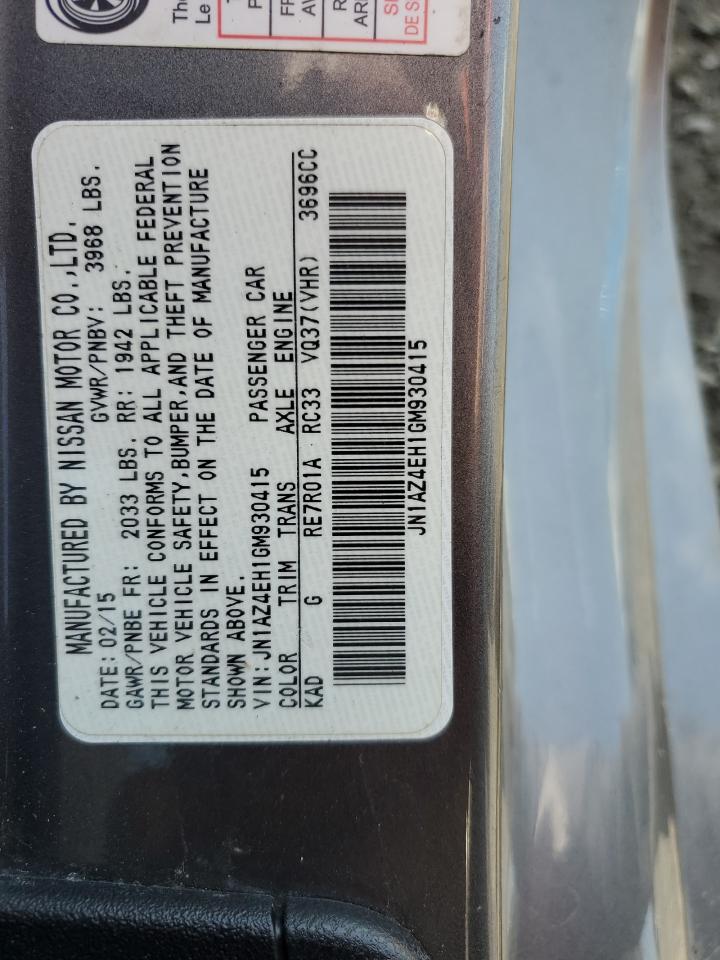 2016 Nissan 370Z Base VIN: JN1AZ4EH1GM930415 Lot: 57667125