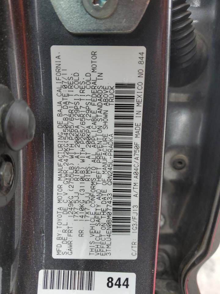 2011 Toyota Tacoma Double Cab VIN: 3TMLU4EN0BM077433 Lot: 56747125