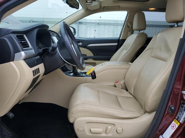  TOYOTA HIGHLANDER 2015 Bordowy