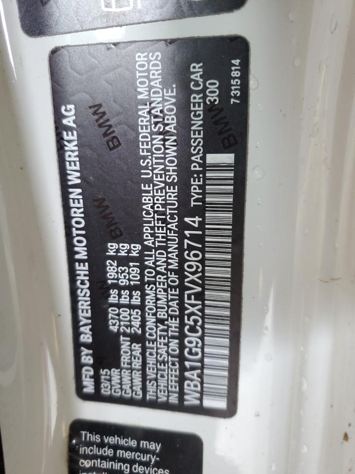 2015 BMW 228 Xi Sulev VIN: WBA1G9C5XFVX96714 Lot: 57781545