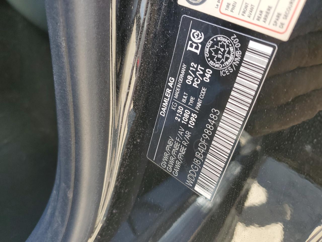 2013 Mercedes-Benz C 350 4Matic VIN: WDDGJ8JB4DF988483 Lot: 56675995