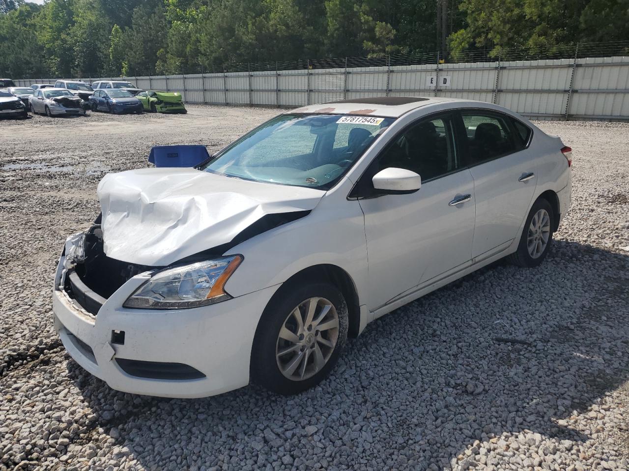 2015 Nissan Sentra S en Venta en Ellenwood, GA - Front End