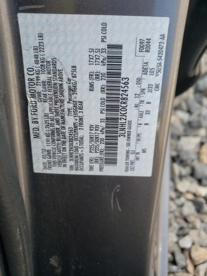 2012 Lincoln Mkz VIN: 3LNHL2JC0CR824563 Lot: 57328185