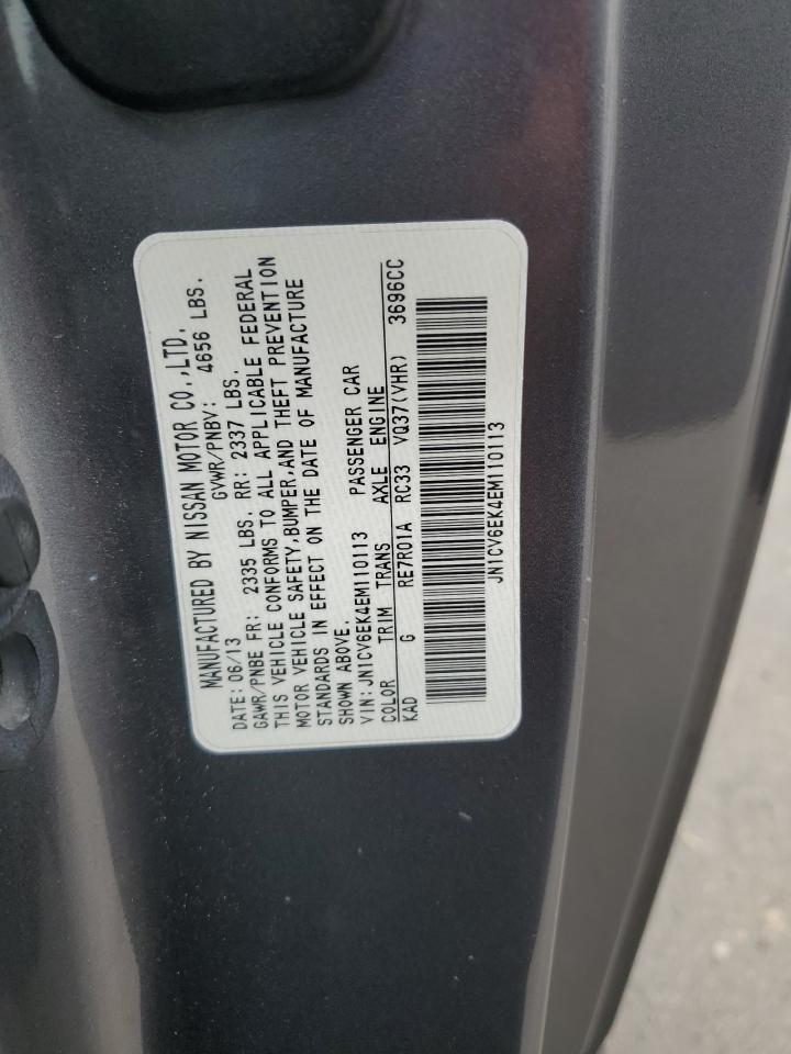 2014 Infiniti Q60 Journey VIN: JN1CV6EK4EM110113 Lot: 56972175
