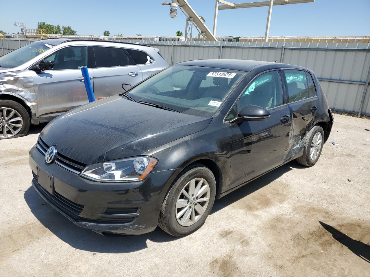 2016 Volkswagen Golf S/Se de vânzare în Kansas City, KS - Side