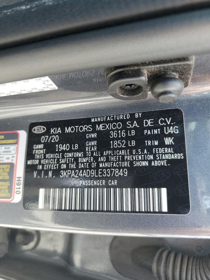 2020 Kia Rio Lx VIN: 3KPA24AD9LE337849 Lot: 56740515