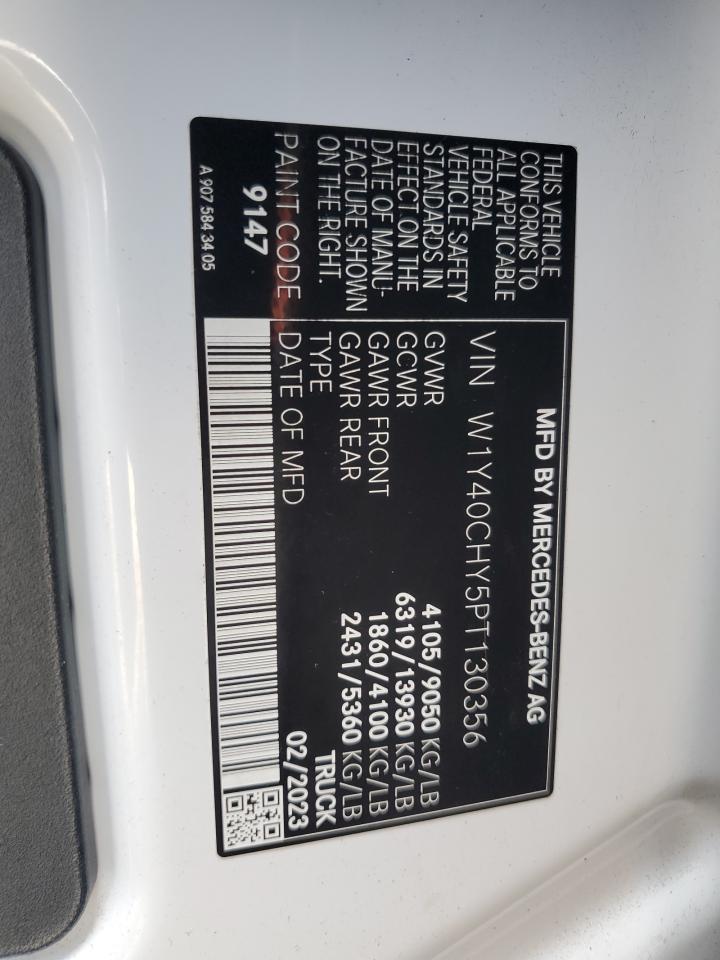 2023 Mercedes-Benz Sprinter 2500 VIN: W1Y40CHY5PT130356 Lot: 56491145