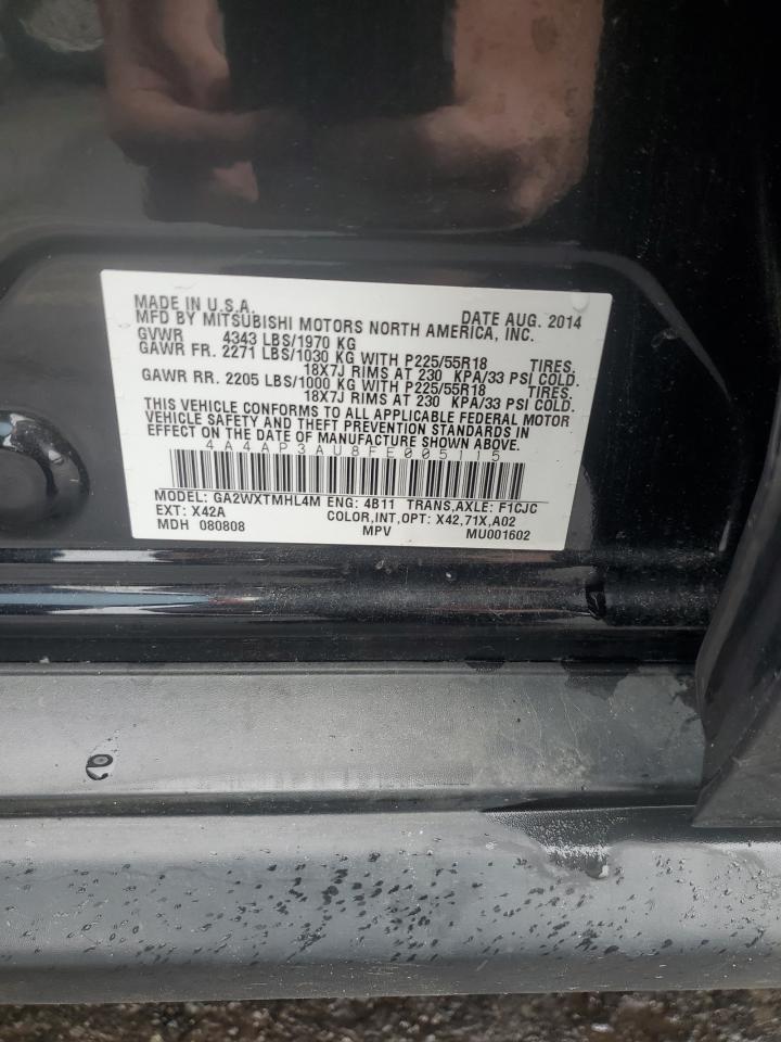 2015 Mitsubishi Outlander Sport Es VIN: 4A4AP3AU8FE005115 Lot: 56984095