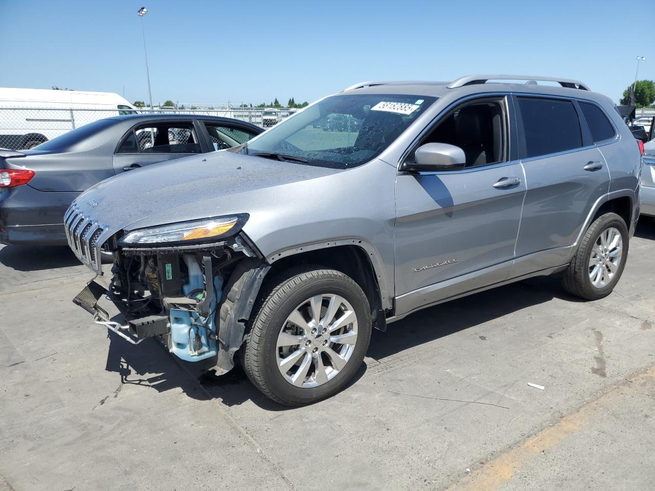 2017 Jeep Cherokee Overland იყიდება Sacramento-ში, CA - Front End