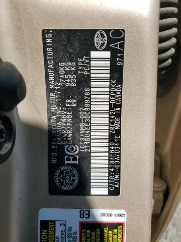 2013 TOYOTA COROLLA BASE