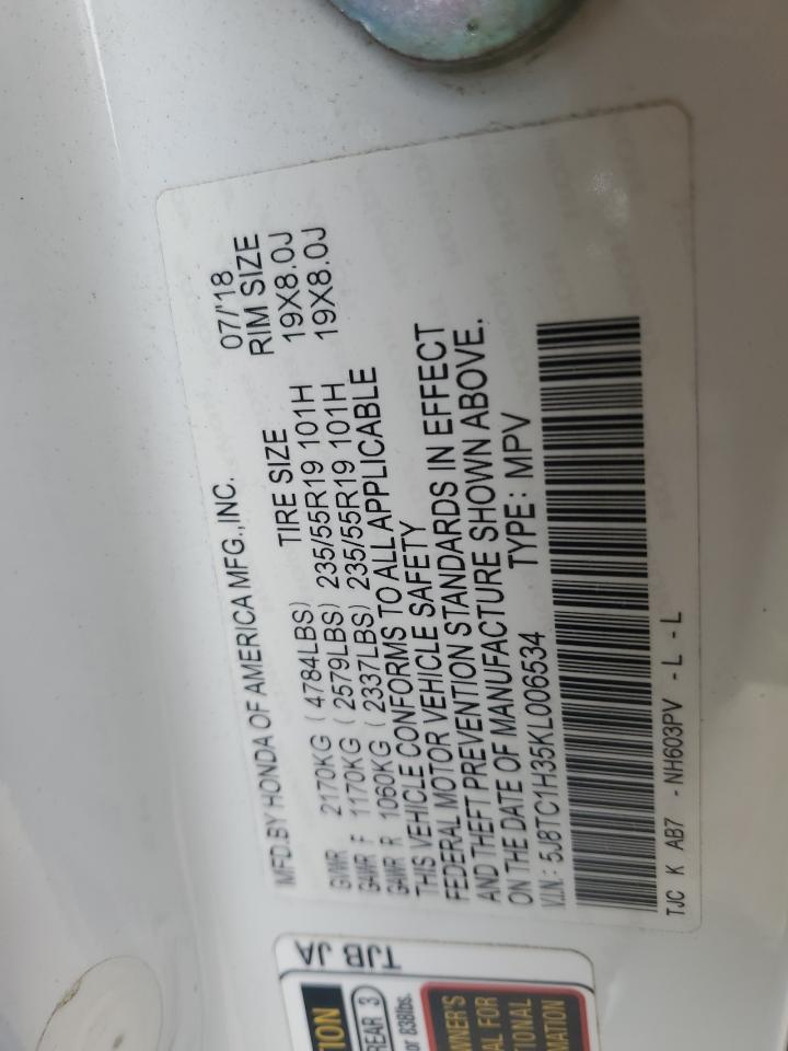 2019 Acura Rdx VIN: 5J8TC1H35KL006534 Lot: 55204815